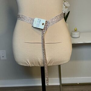 Sparkling rose golden Rhinestone Belt